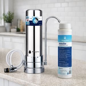 Σύνθετο Φίλτρο Νερού Άνω & Κάτω Πάγκου από Ανοξείδωτο Ατσάλι – Carbon Block & Hollow Fiber – WaterStar WST-300A