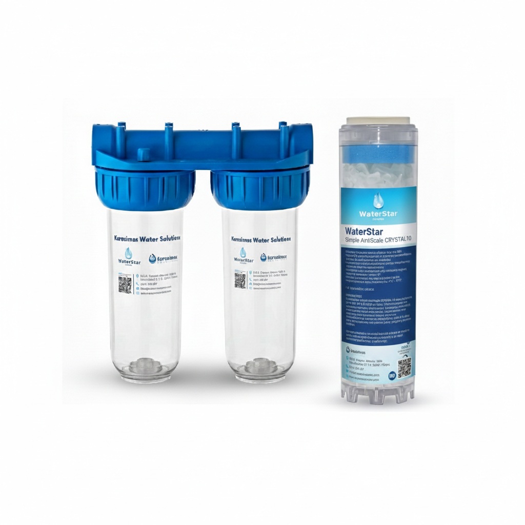 Διπλή φιλτροθήκη strong κεντρικής παροχής 10″-1/2″ WaterStar Simple Series - Image 2