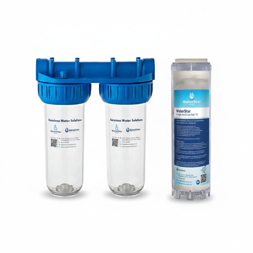 Διπλή φιλτροθήκη strong κεντρικής παροχής 10″-1/2″ WaterStar Simple Series - Image 5